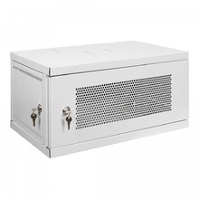 Настенный разборный шкаф 19", 600х350, с перфорированной дверцей